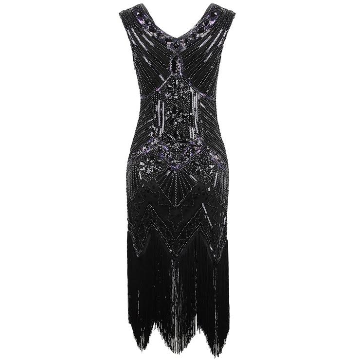 Fabulous Black Art Deco Gatsby 1920s Dress | Chaos Bazaar Costumes