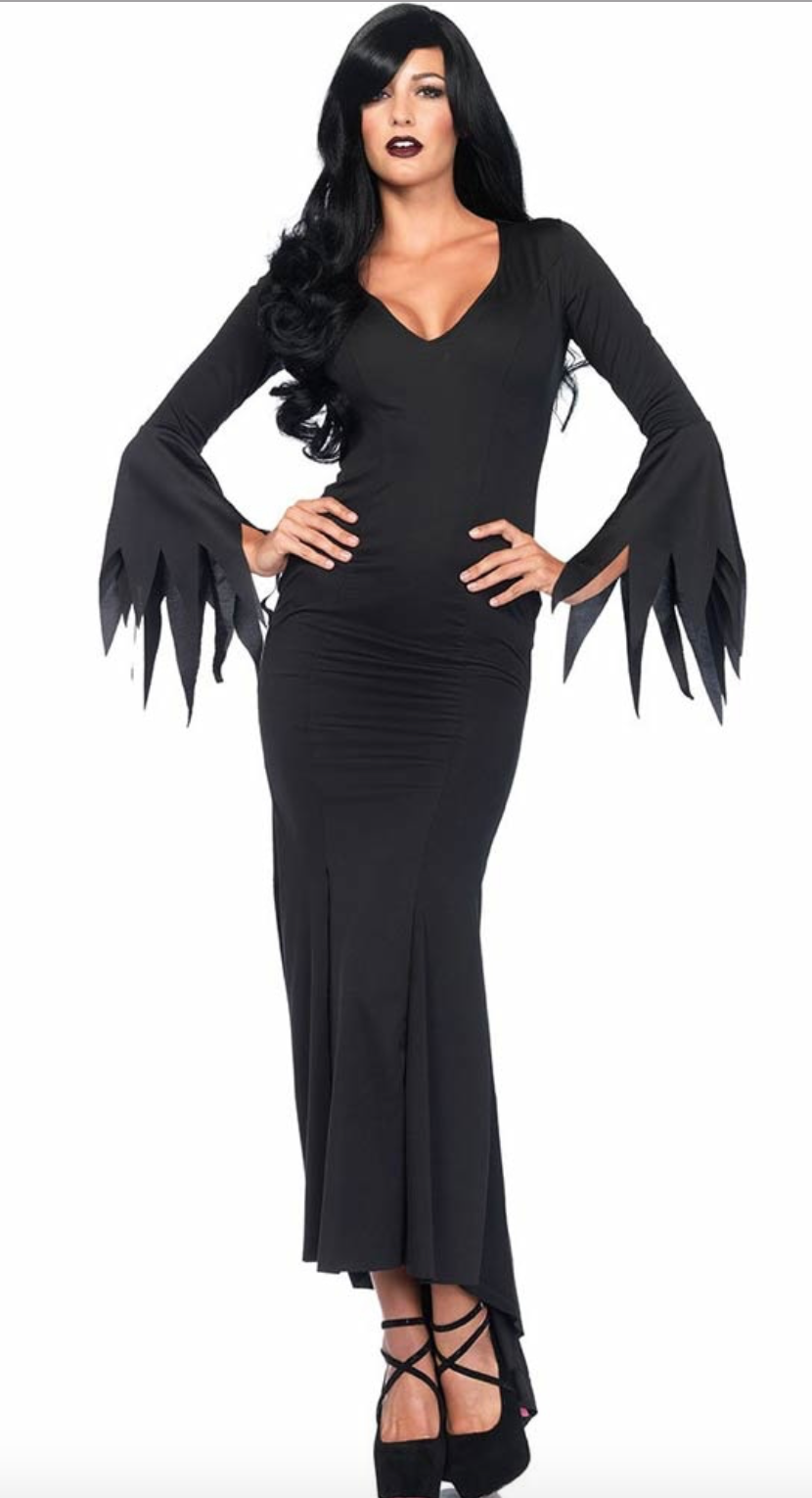 Leg Avenue Floor Length Gothic Dress suit Morticia | Chaos Bazaar Costumes