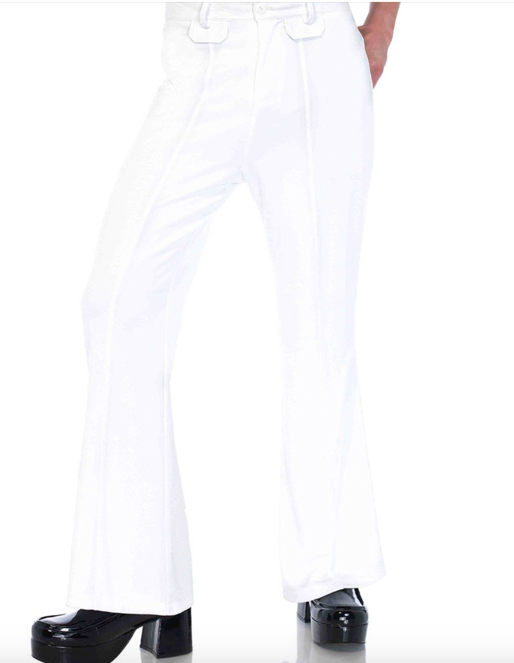 FLARES White Mens Bell Bottoms Hippie vtg indie Trousers Disco 60s 70s Pants  | eBay